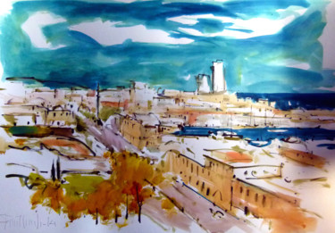 Painting titled "Barcelona" by Serrat Jurado, Original Artwork, Other