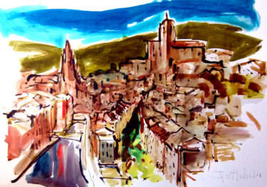 Painting titled "girona" by Serrat Jurado, Original Artwork, Other