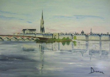 Peinture intitulée "Le Pont de Pierre" par Daniel Serrec, Œuvre d'art originale