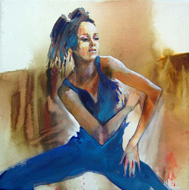 Peinture intitulée "danse 6" par Isabelle Seruch Capouillez, Œuvre d'art originale, Acrylique