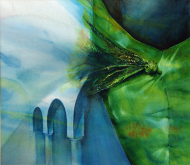 Peinture intitulée "babouche splendeur" par Isabelle Seruch Capouillez, Œuvre d'art originale, Aquarelle
