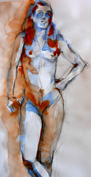 Dessin intitulée "Croquis A" par Isabelle Seruch Capouillez, Œuvre d'art originale, Encre