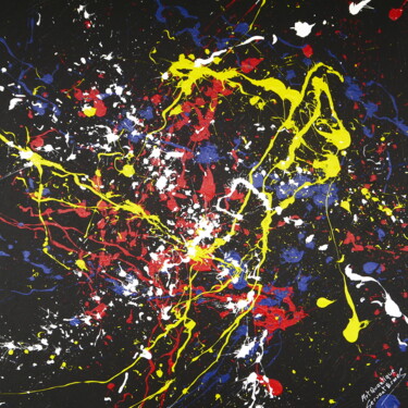 Pintura titulada "Danse des particules" por Servant Ermes, Obra de arte original, Acrílico Montado en Bastidor de camilla de…