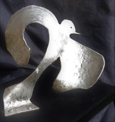 Sculpture titled "oiseau-alu-1." by Servin, Original Artwork, Metals