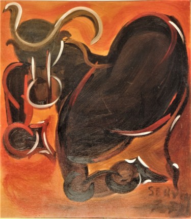 Malarstwo zatytułowany „TORO” autorstwa Servin, Oryginalna praca, Olej
