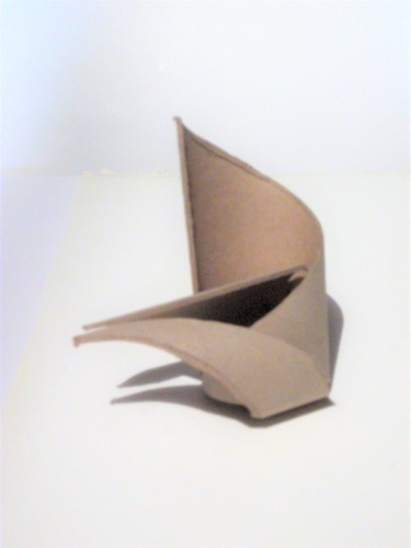 Sculpture titled "Sculpture abstraite…" by Servin, Original Artwork, Cardboard