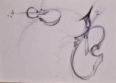 Desenho intitulada "Musique galactique" por Servin, Obras de arte originais, Canetac de aerossol