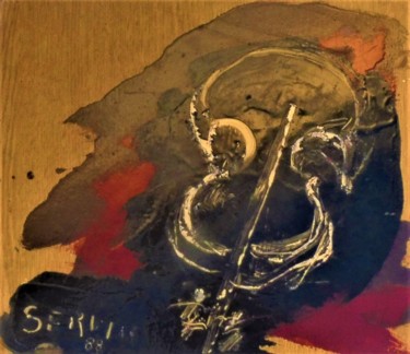 Peinture intitulée "VIOLON 1988" par Servin, Œuvre d'art originale, Acrylique