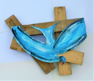 Картина под названием "oiseau charpenté 5" - Servin, Подлинное произведение искусства, Пластмасса