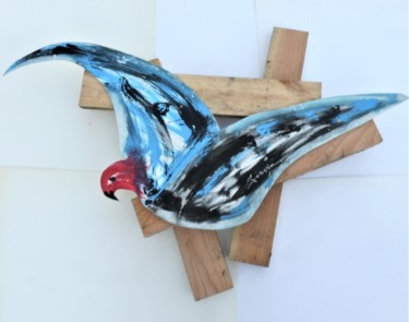 Sculpture intitulée "oiseau charpenté 7" par Servin, Œuvre d'art originale, Plastique