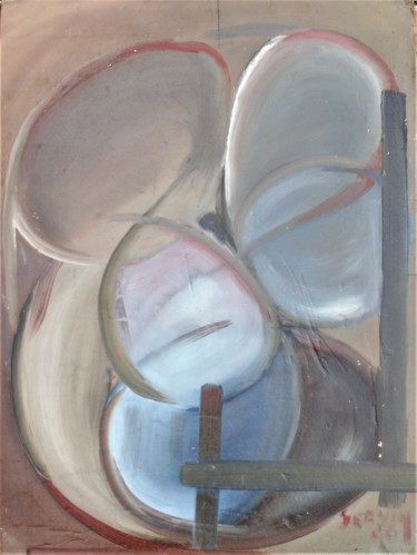 Painting titled "Transparences" by Servin, Original Artwork, Oil