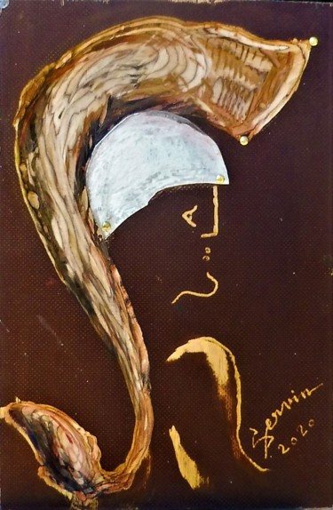 Painting titled "Etude pour guerrier…" by Servin, Original Artwork, Acrylic