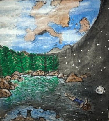 「Lost in a wild」というタイトルの絵画 Serxhio Pによって, オリジナルのアートワーク, 水彩画