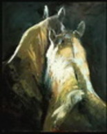 "yılkı atları" başlıklı Tablo Ümran Giz tarafından, Orijinal sanat, Petrol