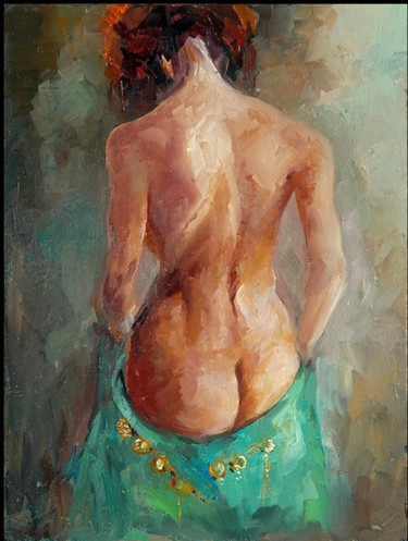 Peinture intitulée "belly dance" par Ümran Giz, Œuvre d'art originale, Huile