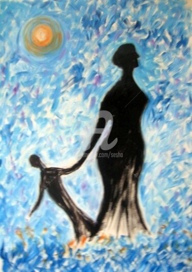 Digital Arts titled "Mother and Child" by Sesha, Original Artwork