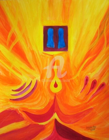 Digital Arts titled "Divine Grace" by Sesha, Original Artwork, Oil
