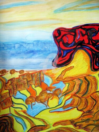 Digital Arts titled "Mountain Scape" by Sesha, Original Artwork