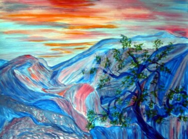 Digital Arts titled "landscape _Mountain…" by Sesha, Original Artwork
