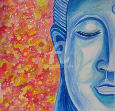 Digital Arts titled "Buddha-1" by Sesha, Original Artwork, Oil