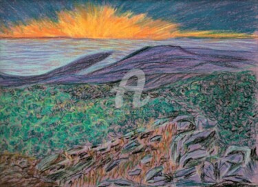 Digital Arts titled "Sunset Colourburst" by Sesha, Original Artwork, Oil