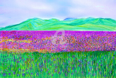 Digital Arts titled "Springtime Beauty" by Sesha, Original Artwork, Oil