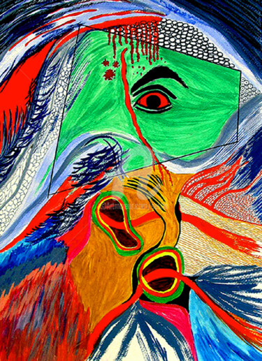 Digital Arts titled "Evolution Of Revolu…" by Sesha, Original Artwork, Oil