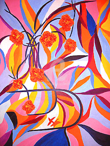 Digital Arts titled "just-flowers-oil-on…" by Sesha, Original Artwork