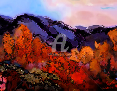Digital Arts titled "Autumn Glory" by Sesha, Original Artwork, Oil