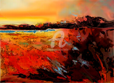 Digital Arts titled "Sundown Time" by Sesha, Original Artwork, Oil