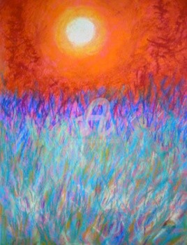 Digital Arts titled "Sunset" by Seshadri, Original Artwork, Oil