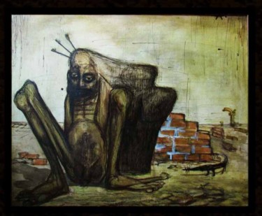 Painting titled "lost pride..." by Seshadri, Original Artwork