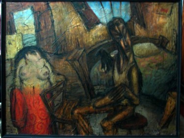 Painting titled "apathy" by Seshadri, Original Artwork