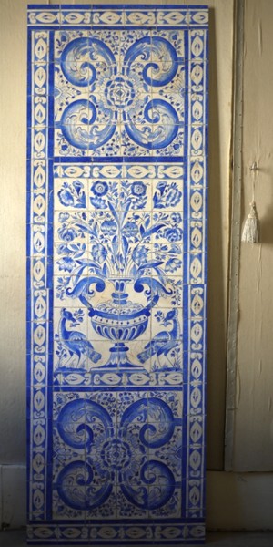 Peinture intitulée "Azulejos en trompe-…" par Soizic D'Espinay Saint Luc, Œuvre d'art originale, Acrylique