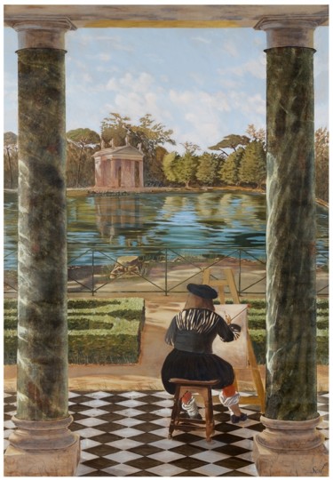 Peinture intitulée "Panoramique "Paysag…" par Soizic D'Espinay Saint Luc, Œuvre d'art originale, Acrylique
