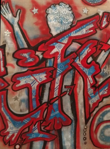 Schilderij getiteld "LIFE" door Séssé, Origineel Kunstwerk, Graffiti