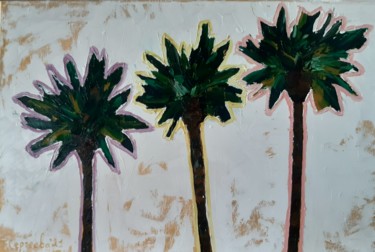 Palms Malarstwo zatytułowany „Palms” autorstwa Tatiana Sergeeva, Oryginalna praca, Olej
