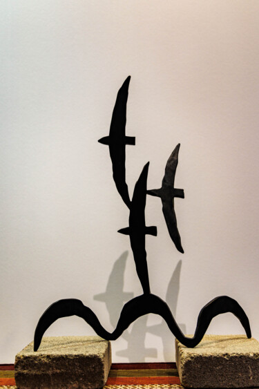 Sculpture intitulée "L'Envol" par Setch, Œuvre d'art originale, Métaux