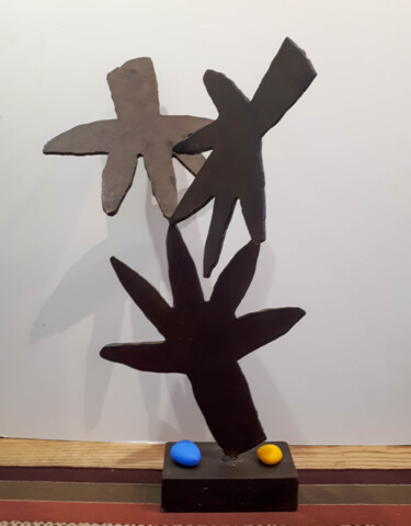Skulptur mit dem Titel "Frontières" von Setch, Original-Kunstwerk, Metalle
