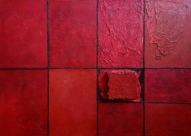 Pittura intitolato "Quadro rosso" da Luigi Settembrini, Opera d'arte originale, Acrilico