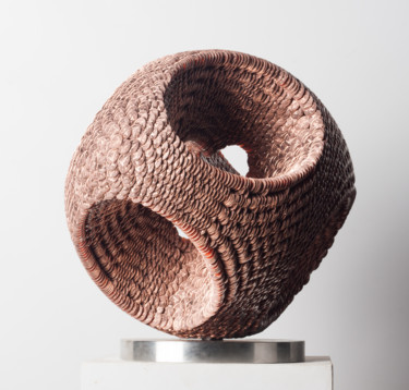 Skulptur mit dem Titel "Circle X" von Seungwoo Kim, Original-Kunstwerk, Edelstahl