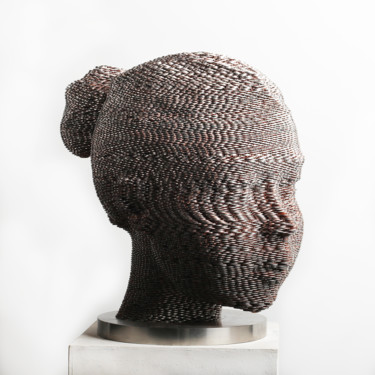 Escultura intitulada "Kinetic sculpture m…" por Seungwoo Kim, Obras de arte originais, Metais