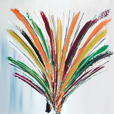 Peinture intitulée "Bouquet de bonheur" par Sév., Œuvre d'art originale, Acrylique