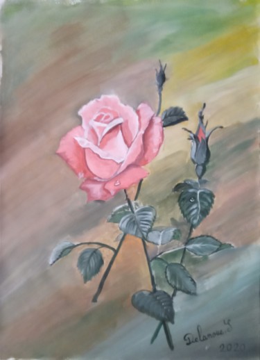 Peinture intitulée "La rose" par Severine Delanoue, Œuvre d'art originale, Acrylique