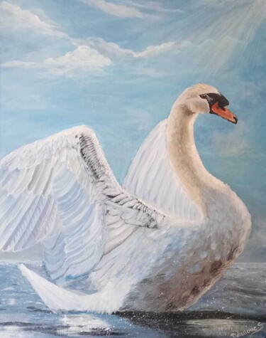 Peinture intitulée "Battement d'ailes" par Severine Delanoue, Œuvre d'art originale, Acrylique