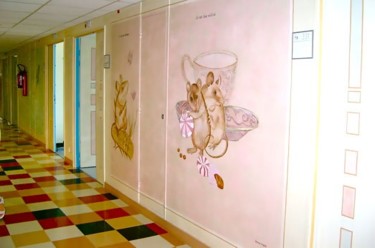 Peinture intitulée "Hôpital trousseau" par Art Magnitude, Œuvre d'art originale