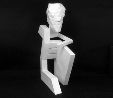 Sculpture intitulée "Modern human Ⅲ" par Seven E, Œuvre d'art originale, Papier