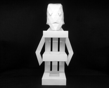 Скульптура под названием "Modern human Ⅳ" - Seven E, Подлинное произведение искусства, Бумага