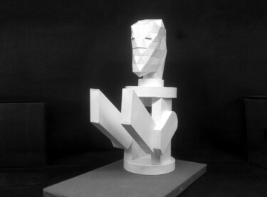 Sculpture titled "Modern human Ⅶ" by Seven E, Original Artwork, Paper