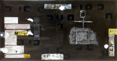 Schilderij getiteld "Coexist Ⅱ" door Seven E, Origineel Kunstwerk, Acryl
